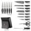Nanfang Brothers Damascus Steel Knife Block Set