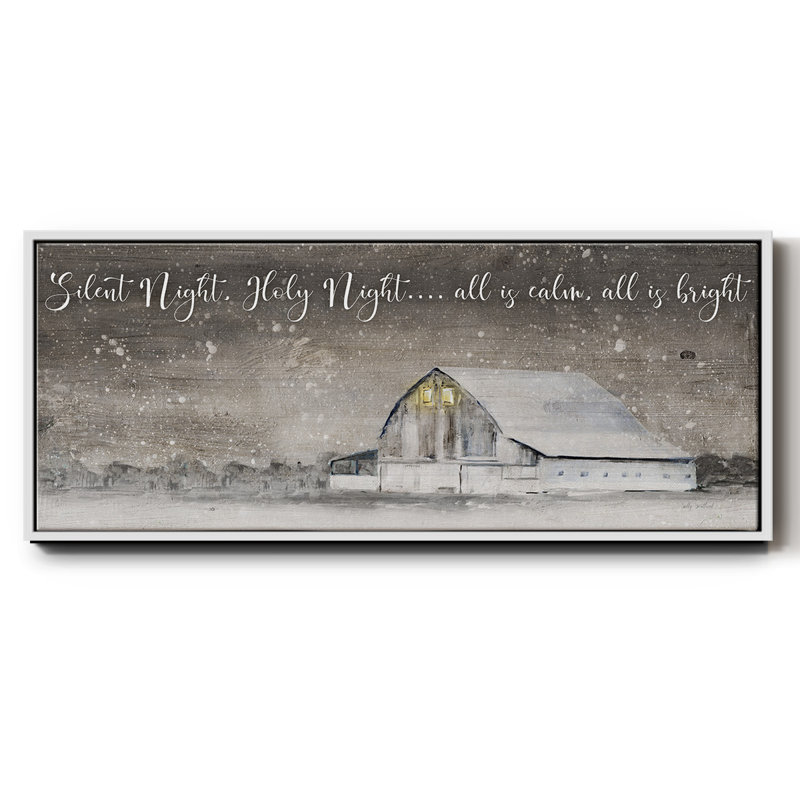 Silent Night- Framed Canvas, 12" H x 30" W