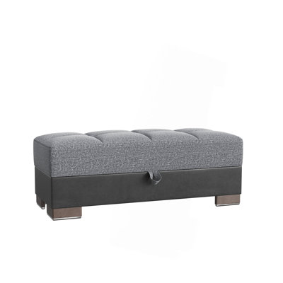 Collection Upholstered Ottoman With Storage（ONLY OTTOMAN)