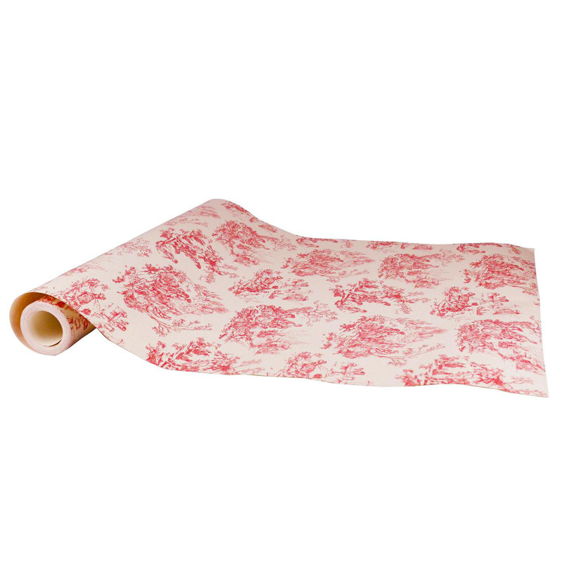 Toile De Jouy Wallpaper Country Animal Print Traditional Feature Wall Red Navy, Pink
