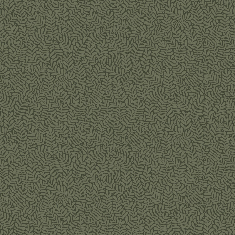 Claudine Wallpaper, Dark Green