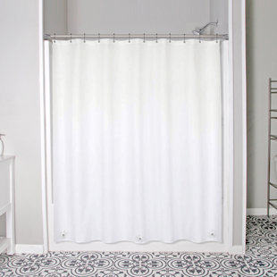 Birsppy Tahari Home Luxurious Fabric Shower Curtain- Printemps Light Pink &  Grey-72 X 72