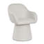 Linen Upholstered Barrel Side Chair