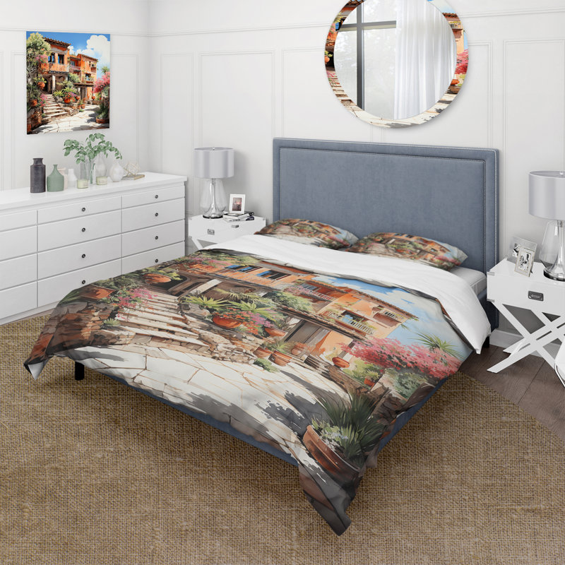 Ensemble de housse de couette en microfibre / polyester espagnol Hacienda Fauvism I Bedding