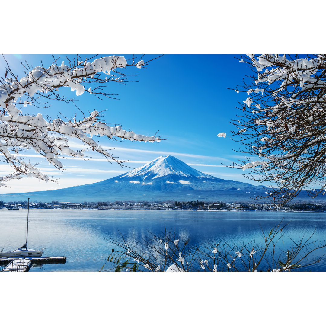 Lake Kawaguchi-Ko, Fuji Mountain by Cons972 - Wrapped Canvas Print