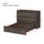 Lit escamotable rustique avec tiroir de rangement et chargement USB-2016608174