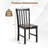 Rustic Dining Chairs Set of 4 with Slat Tilt Backrest, Wide Seat, Rubber Wood Legs Black-657615221-657615223