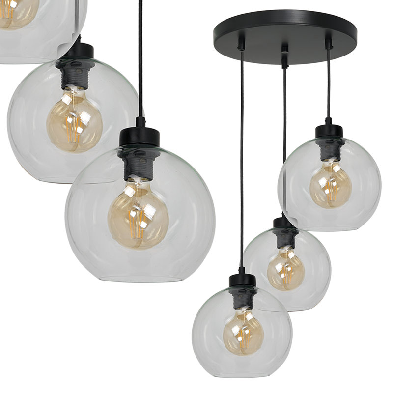 Ancheta 3 - Light Sphere Pendant, Clear