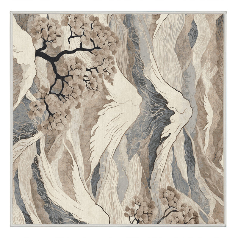 Petal Crest Rug, Square 6'