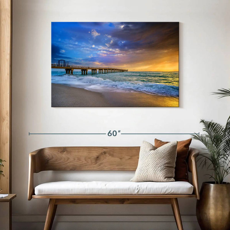 Kavia Powerful Sunrise Pier Miami SOFL, H 30 po x l 45 po