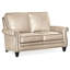 Reddish Leather Loveseat-161546525-161546611-161546617