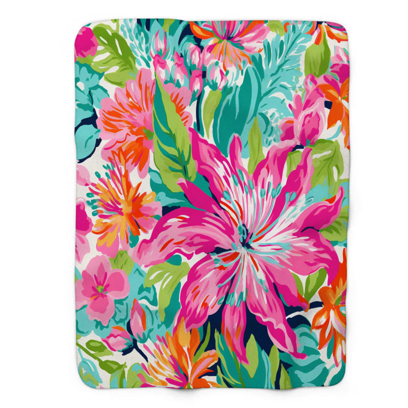 Seasonal Blooms - 1 pièce Sherpa Premium, Lit simple