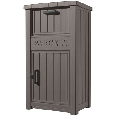 Boîte de dépôt en résine, boîte de livraison verrouillable et boîte de rangement extérieure