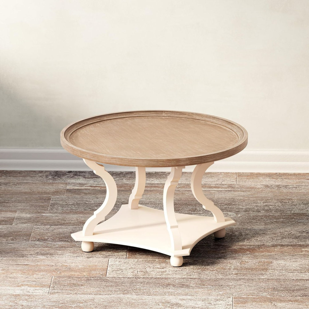 Plaisance Rustic Farmhouse Cottage Core Coffee Table Natural Tray Top Sofa Table Ophelia & Co.