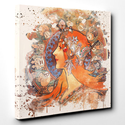 Mucha Zodiac Art - Wrapped Canvas