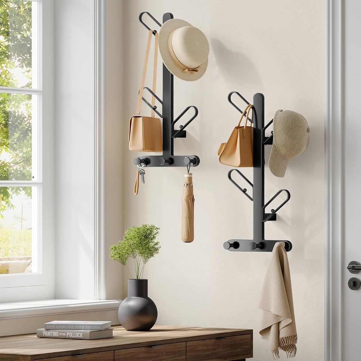 Latitude Run® Set Of 2 Wall-Mounted Coat Racks | Wayfair