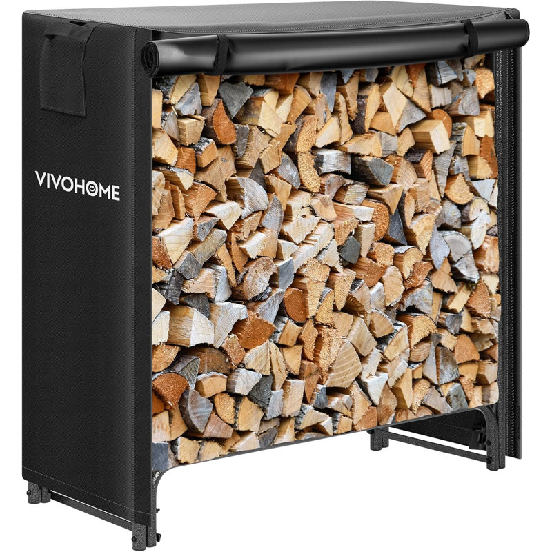 3 ft Heavy Duty Firewood Rack with Cover