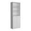 Bibliothèque Home 2 portes, unité de rangement moderne avec portes doubles et tablettes à plusieurs niveaux - Bureau-101995984