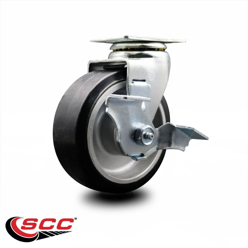 Caoutchouc sur roulettes en aluminium