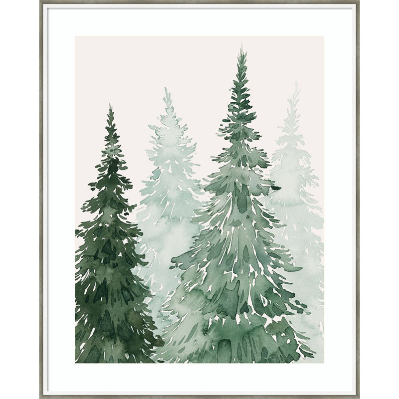 «Winter Washed Coppice II» par Grace Popp, impression sur bois encadrée, H 41 po x l 33 po
