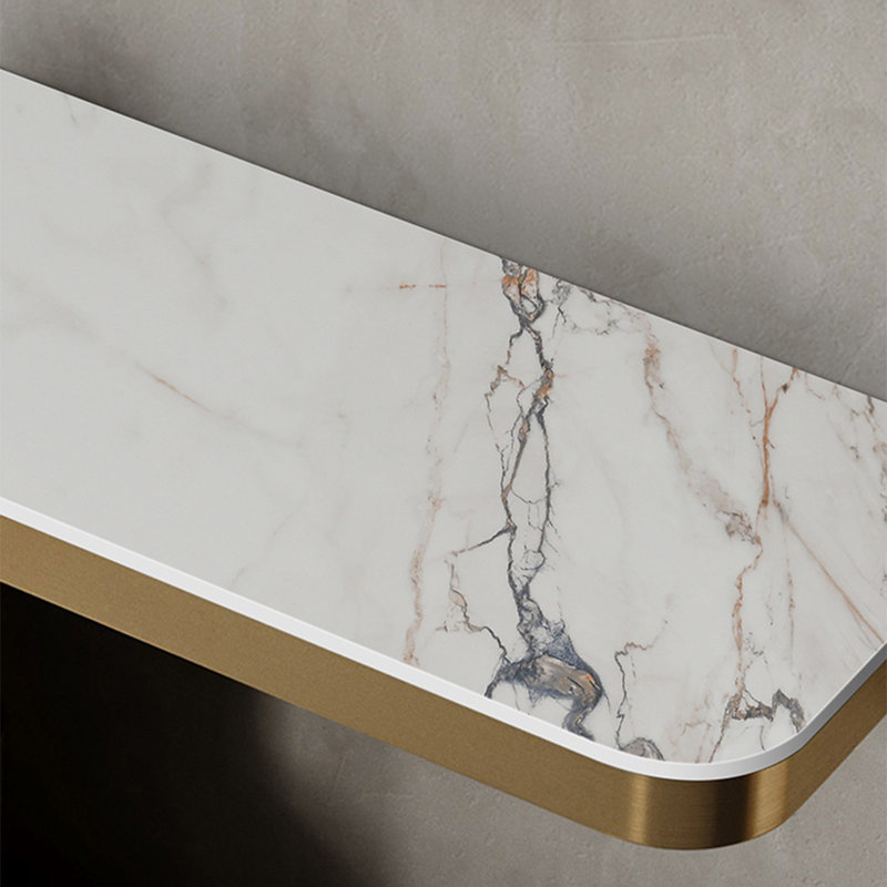 Console Modern Minimalist Luxury Art, Or champagne, H 33,46 po x l 55,12 po x P 13,78 po