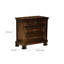 Table de chevet classique en bois avec 2 tiroirs brun