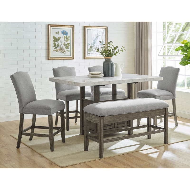 Hallowell 6 - Piece Pedestal Dining Set