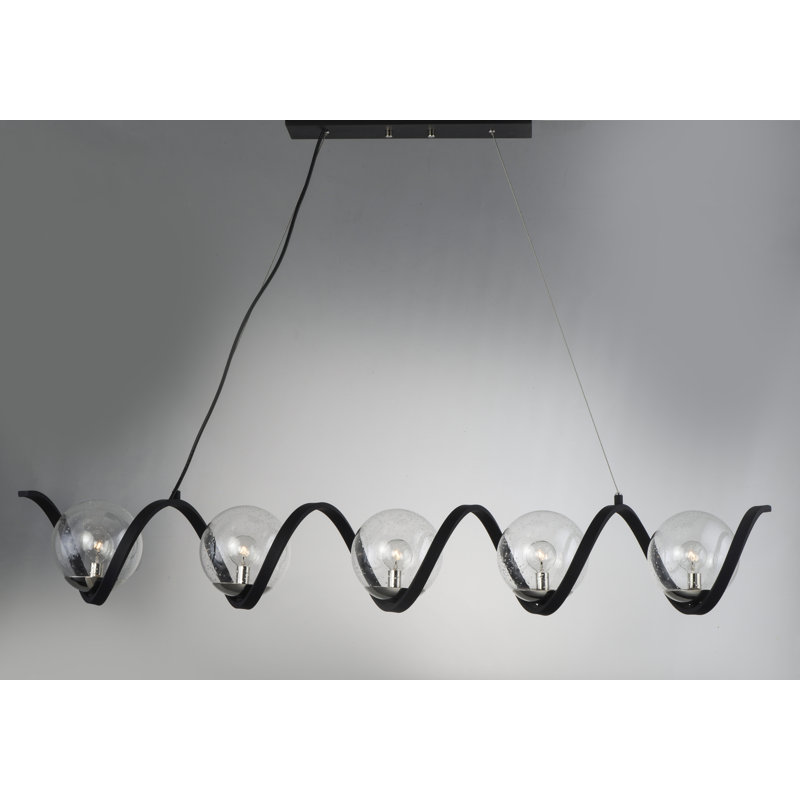 Luminaire suspendu linéaire à 5 lumières pour îlot de cuisine Schueller
