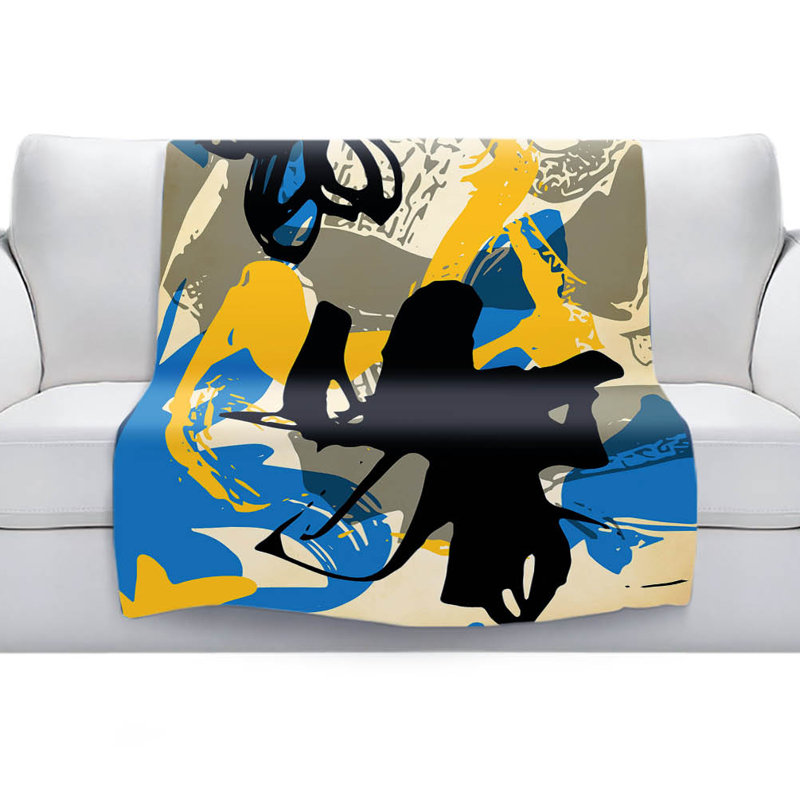 Couverture à sherpa 3 doux fleurs graffitis, l 51 po x L 60 po
