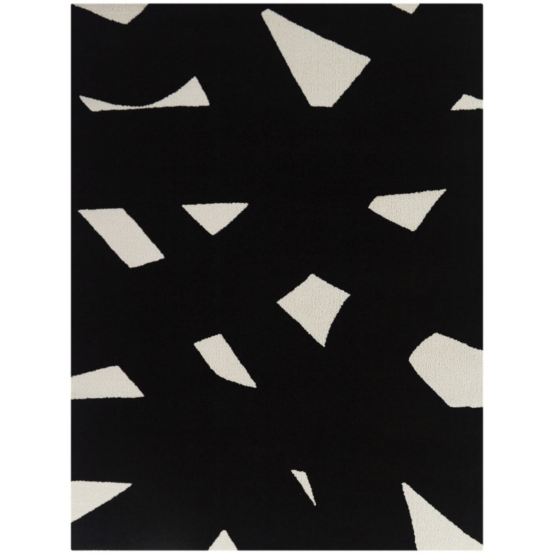 Tapis noir Bryher, Rectangle 5 pi 3 po x 7 pi