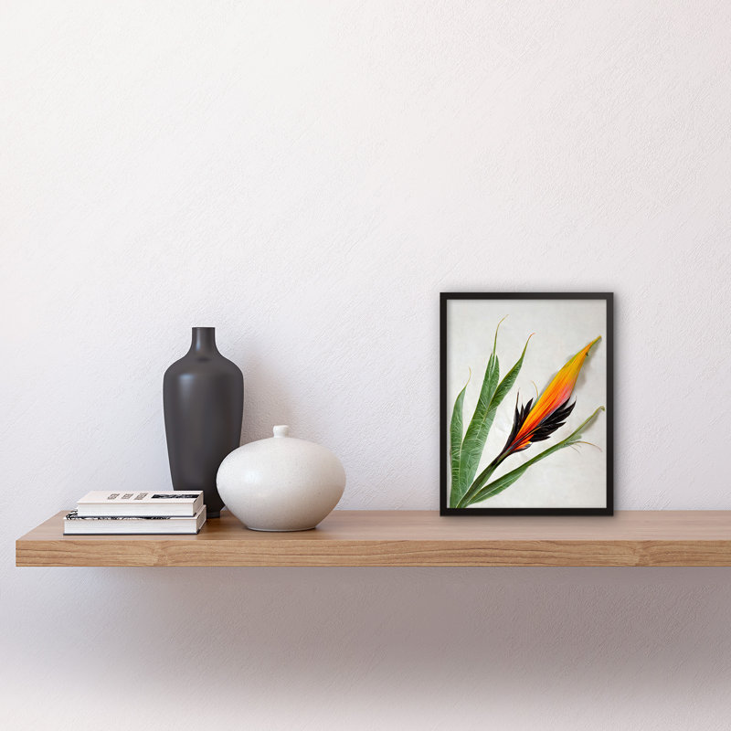 Bird Paradise Tropical Plant Flower Leaves - Single Picture Frame Print