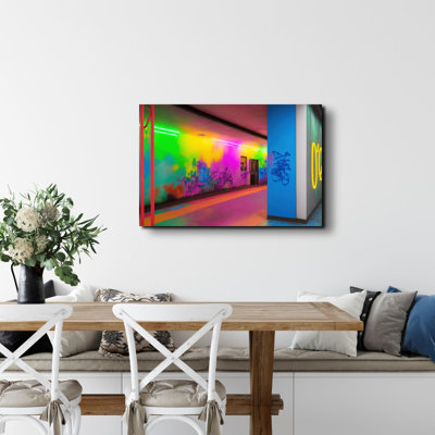 " Subway Neon Graffiti Hallway " by Stephen Chambers