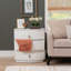 Chantel 3 Drawer Nightstand White-100167578