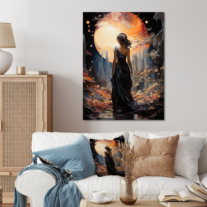 Timeless Princess Myth Fantasy II - Art mural fantastique en métal, H 40 po x l 30 po x P 1,5 po