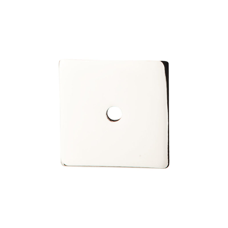 Square  Backplate, 1" H x 1" W x 0.06" D, Polished Nickel