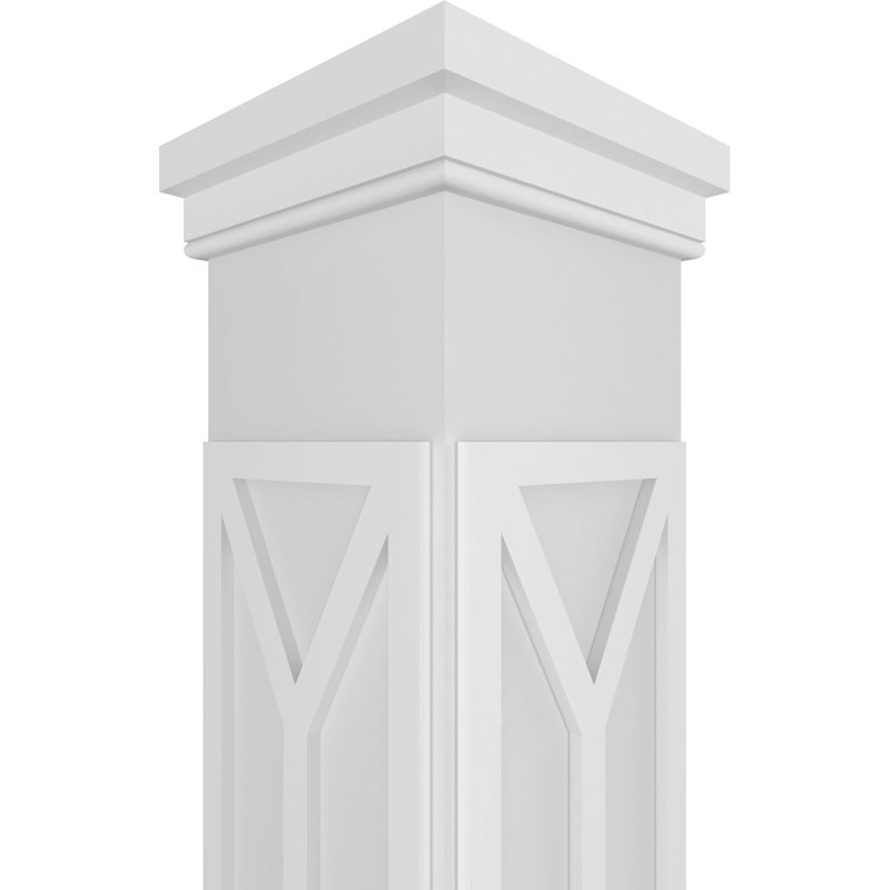 Colonne de style mission artisanale carrée classique non carrée San Carlos avec base Prairie