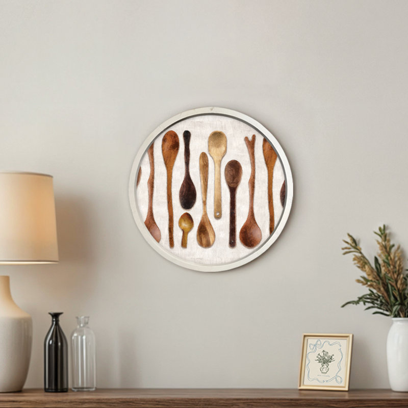 " Kitchen Spoon Still Life ", White Framed