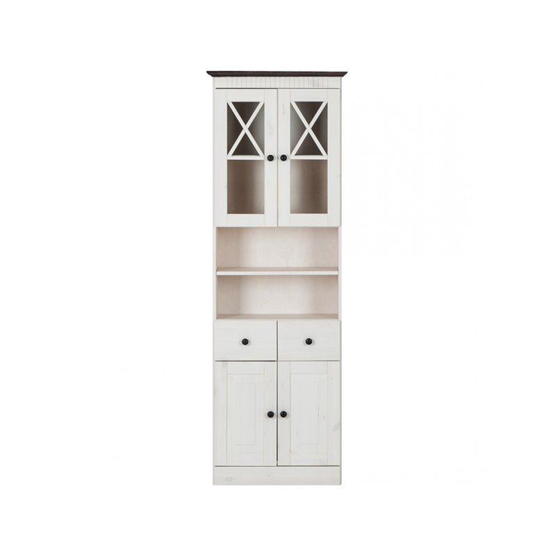 Vernita Solid Wood Freestanding Linen Cabinet