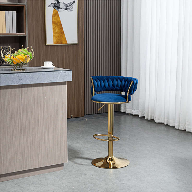 Tabouret pivotant à hauteur réglable Niambi, Marine