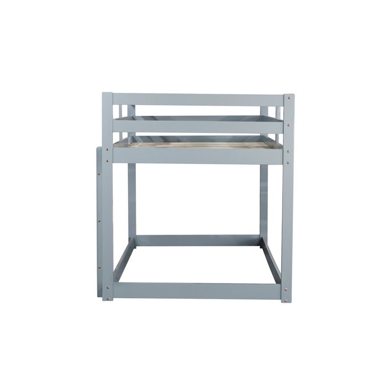 Twin Over Twin Standard Bunk Bed, Gray