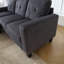Sectional Couch with , L Shaped Sofa with Ottoman for Small Apartment-925465422