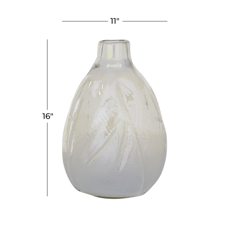 Isela Glass Table Vase, White