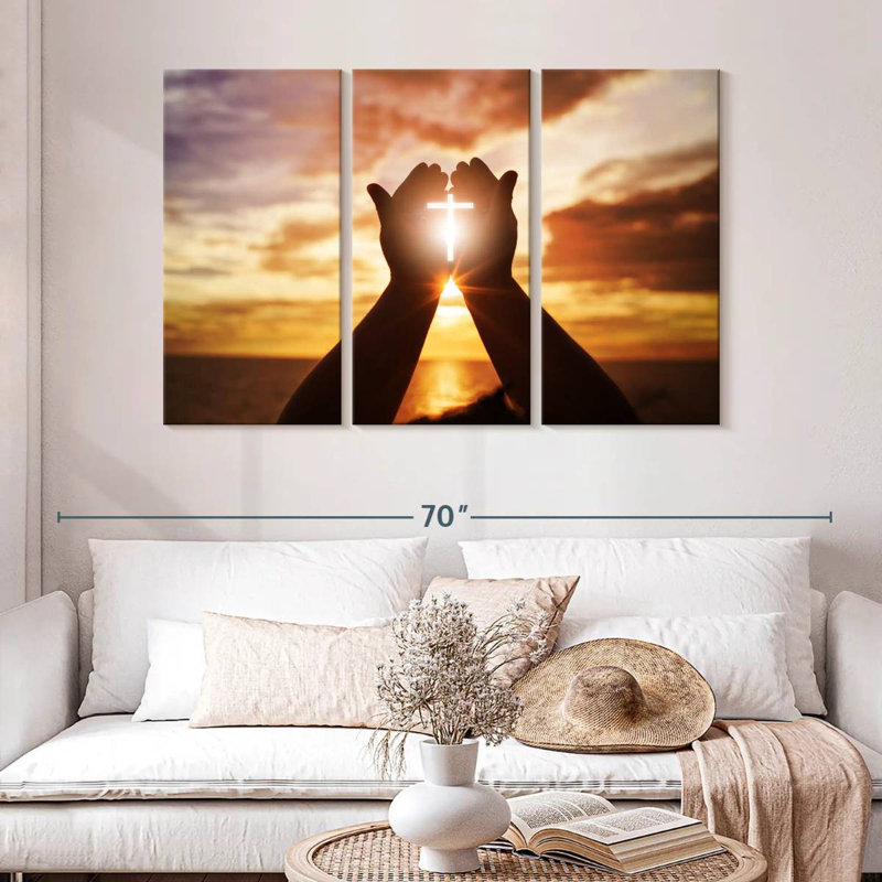 Adella Sunlight Over Cross, 32" H x 50" W