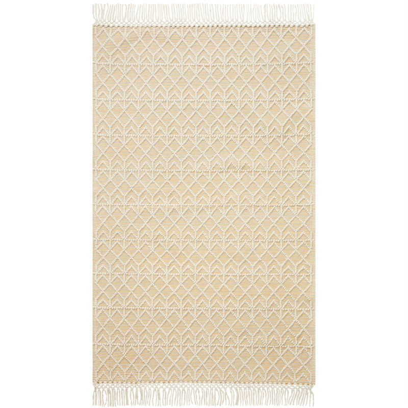 Gault Cotton Geometric Indoor Rug, Square 1'6"