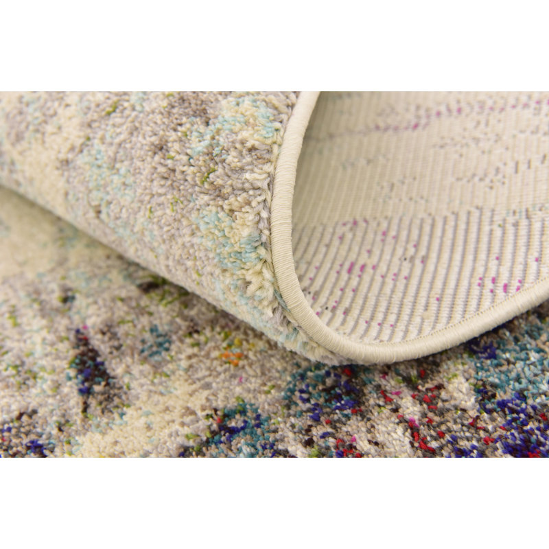 Tapis à motif abstrait beige Dews, Rectangle 8 pi x 10 pi