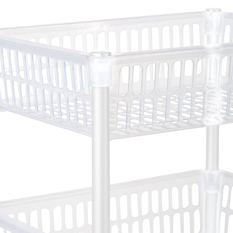 Edder 15.55'' W Plastic Shelving Unit, White