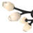 12-Lights Modern Ring Chandelier with Geometric Glass Shades