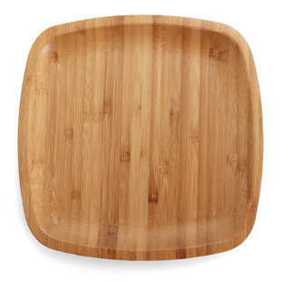 Reusable Bamboo Square Dinner Plate (Set of 8)