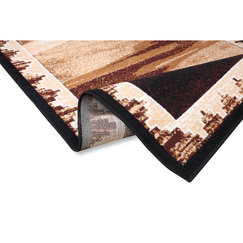 Tapis brun / noir Humberto, Rectangle 2 pi x 4 pi
