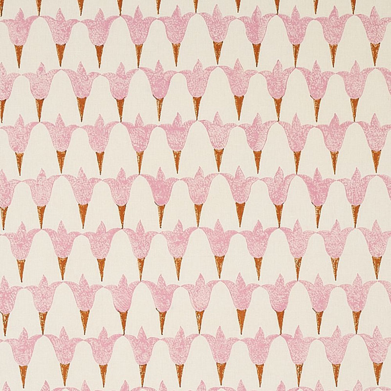 Tissu bloc Schumacher x Molly Mahon, Rose / cuivre